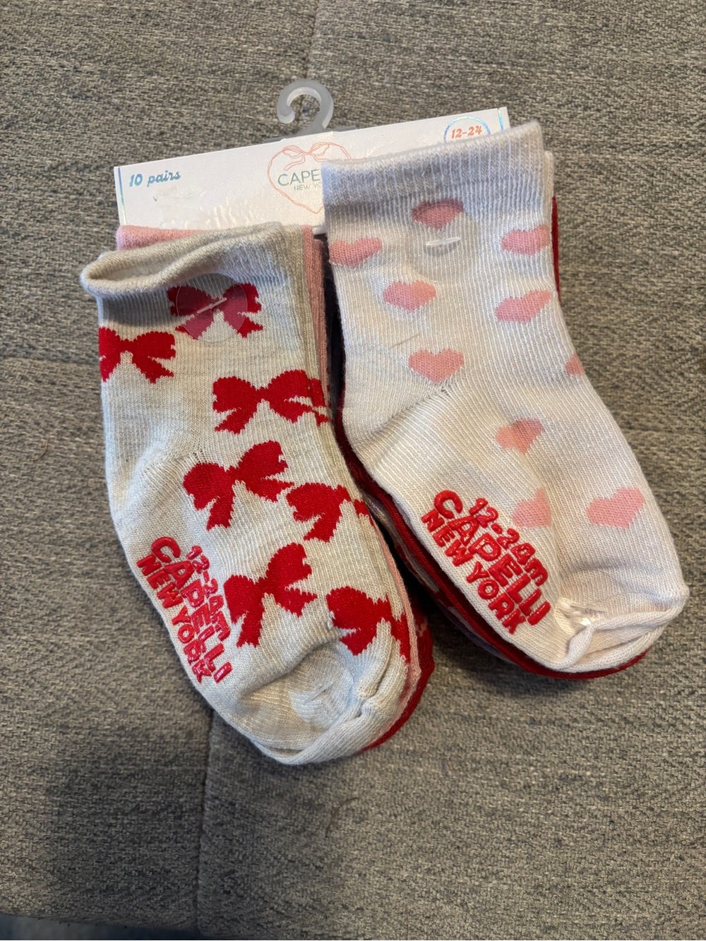 Capelli New York Baby Girl Socks 12-24 month
